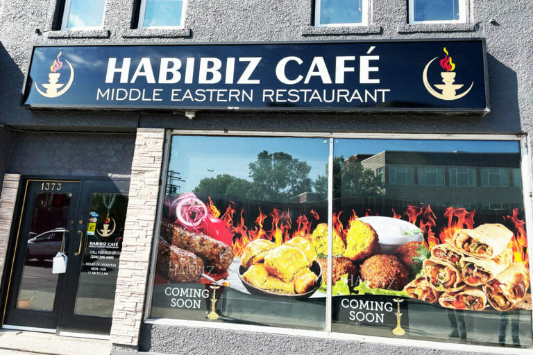 Habibiz Cafe - advance signs and awnings