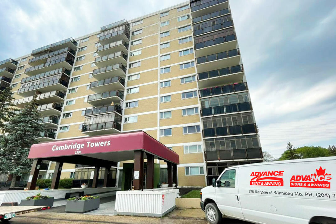Cambridge Towers -advance signs and awnings